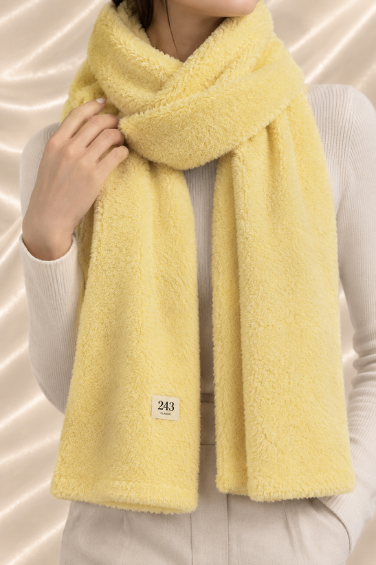چانکی اسکارف خز لیمویی lemon کد BZ1125